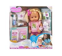 Nenuco - Cura Sana, bambola per giocare al dottore con il tuo bambino, con cerotti colorati e kit medico per curare la bambola, giocattolo per bambini di 3 anni, Multicolore, Famosa (700016256)