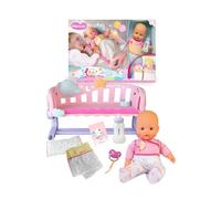 Nenuco - Dormi con me, culla 3 in 1 con bambola da 35 cm e corpo morbido, include ciuccio, biberon, copertina e stella con luci e suoni, si adatta a qualsiasi letto, +2 anni, Famosa (NFND1000)