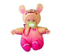 Nenuco Monster Friends Yellow, Mini Bambole Bambino Mostri 15 cm, Corpo Morbido e Abito con un Design Giallo Pastello, Ciuccio Personalizzato, Collezione Modelli, Famosa (NFNB1200)