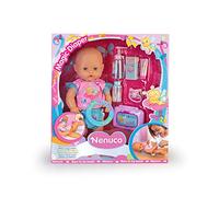 Nenuco - pannolino magico, bambola con pannolino elettronico, con accessori per la cura, per bambine e bambini dai 2 anni, Famosa (700017205)