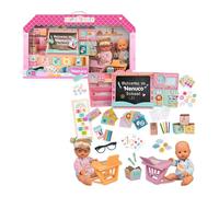Nenuco Super School - Set di due bambole da 35 cm con corpo rigido, con numeri accessori per ricreare una vera aula scolastica, + 3 anni, Famosa (NFNC8000)