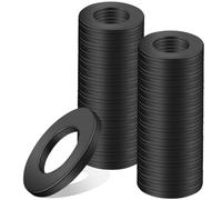 Nenull Rondelle M8 x 16 mm, rondelle piatte nere, 80 pezzi, distanziatori in acciaio al carbonio, per riparazioni a casa, viti filettate