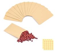 Nenull Sacchetti di carta piccoli e marroni, 120 pezzi, 6 x 10 cm, sacchetti piatti in carta kraft per conservare semi, semi di fiori, sacchetti regalo, buste, caramelle, monete