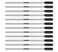 NEO+ 12 Ricariche per penna a inchiostro nero, punta media 0,7 Compatibili con diversi tipi di penne.