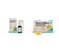 NEO BOROCILLINA Bundle di Propolmiele+ Gusto Eucalipto e Miele, Spray e 16 Pastiglie, per il Benessere della Gola