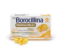 NEO BOROCILLINA Propolmiele+, Integratore Alimentare per il benessere della Gola, 16 Pastiglie, Gusto Limone e Miele