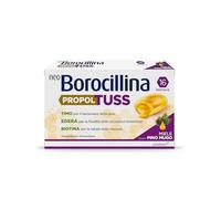 Neo Borocillina Propoltuss, Integratore Alimentare per i primi sintomi della tosse e il benessere della gola, 16 Pastiglie, Gusto Pino Mugo