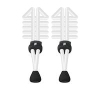 Neo+, Confezioni di lacci per scarpe, elastici, con meccanismo autobloccante rotondo, per corsa e triathlon, (1 Set White), One Size