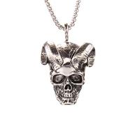 Neo Gothic Silver Color Devil Devil Capone Paperino Cittana Uomini Donne Red Cz Horn Biker Punk Style