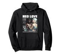 Neo Love Cyber Coppia Futura Intimità Arte Felpa con Cappuccio