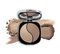 NEO MAKE UP Palette Contouring Viso con Specchio - Palette Ombretti - Bronzer in Polvere & Illuminante Viso - Intense Serum Bronzing and Highlighting Powder - Tonalità Calde - 01 HOT CHOCOLATE