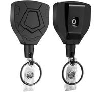 NEO+ Portachiavi retrattile resistente, cordino retrattile, portachiavi retrattile con cavo in acciaio da 69,8 cm, porta badge con portachiavi, per ufficio, scuola all'aperto