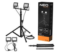 NEO Proiettore LED con Treppiedi Doppio 2 x 30W 5400 LUMEN/6500 K LED SMD 6500K