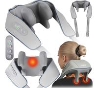 Neo-Sport NS-505 Massaggiatore Shiatsu wireless per collo e schiena con 3 modali