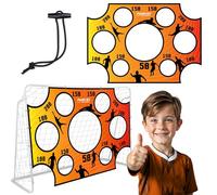 Neo-Sport Porta da calcio, 215 x 150 cm, impermeabile, colore: arancione