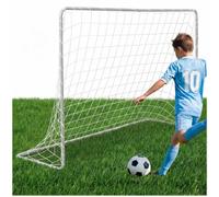 Neo-Sport Porta da calcio per bambini per giardino e parco - Porta all'aperto 183 x 122 cm per gioco e allenamento - Telaio in acciaio con rete e 4 ancoraggi - Montaggio senza attrezzi