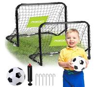 Neo-Sport Porta da calcio per bambini, set da 2 pezzi, con pompa a palla, 60 x 45 x 25 cm, colore nero