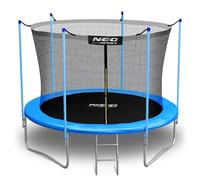 Neo-Sport PRO - Trampolino elastico da giardino con rete di sicurezza, rete interna e scaletta di ingresso, 305 cm