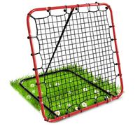 Neo-Sport Rimbalzo per Calcio Accessori Porta Calcio Allenamento 120x120x107cm Nero Rosso