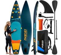 Neo-Sport Stand Up Paddling Board Reefbreak 11.6 - Allround SUP Board Set per escursioni e tempo libero - 350 x 81 x 15 cm - fino a 150 kg - con pagaia, pompa, leash e zaino