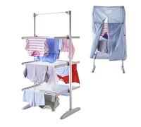 Neo Stendibiancheria elettrico a 3 livelli XL grande, pieghevole, per interni, portatile, riscaldato, con 36 binari da 147 cm