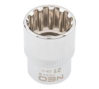 'Neo Tools 08 - 593 - Chiave a bussola lunga, 12 punte, 21 mm, 1/2)