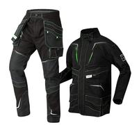 NEO TOOLS Abbigliamento da lavoro: set tuta da lavoro con giacca da lavoro e pantaloni da lavoro, set di vestiti da lavoro per meccanici, set di abbigliamento da lavoro robusto molte tasche cotone