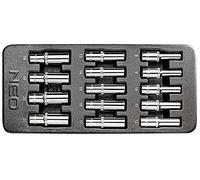 NEO TOOLS Attacchi lunghi 1/2", 8-21 mm, set da 14