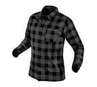 NEO TOOLS Camicia da lavoro in flanella, camicia a quadri, multicolore, S-XXL, grigio., M