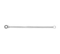 NEO TOOLS Chiave a cricchetto a doppio anello lunga in acciaio al cromo vanadio (Cr V), con cricchetto integrato a 72 denti, cricchetto extra sottile da 5 gradi, finitura cromata opaca