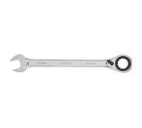 NEO TOOLS Chiave combinata a cricchetto dritta, in acciaio al cromo vanadio (CrV), 72 denti con leva di commutazione per corsa a destra e sinistra, utensili speciali, superficie cromata, lucidata a
