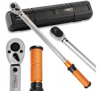 NEO TOOLS Chiave dinamometrica di azionamento 1/2", precisione +/- 3%, disponibile in 4 dimensioni, con cricchetto reversibile 45 denti, visualizzazione del valore meccanico, strumento in acciaio CrV