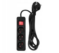 NEO TOOLS Ciabatta elettrica a 3 prese, 1,5 m, colore nero, ciabatta (presa multipla con maggiore protezione da contatto, interruttore) | Ciabatta elettrica per montaggio a parete, spina multipla per