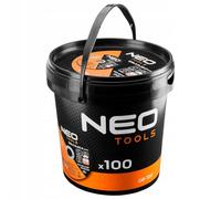 NEO TOOLS Dischi da taglio Ø 125 x 1 x 22,23 mm, 100 pezzi, acciaio inox e acciaio, metallo, acciaio inox, disco flessibile per smerigliatrice angolare, disco per sgrossatura, max. 12 200 giri/min, 80