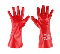 NEO TOOLS Guanti protettivi in PVC lunghi, misura 10, resistenti alle spine e all'olio, con protezione per avambracci, robusti guanti da lavoro per l'industria e il giardino