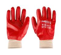 NEO TOOLS Guanti protettivi in PVC - Misura 10 - Robusti, impermeabili e resistenti all'olio - Per industria, giardino, auto - Alta protezione EN 388 Guanti da lavoro da giardinaggio, costruttori