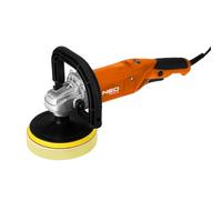 NEO TOOLS Lucidatrice 900 W in set con piastra di supporto e tampone lucidante, diametro 150 mm, 1-6 marce, 600-3000 giri/min, manico a D rimovibile, per lucidare auto, fari e mobili
