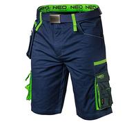 Neo Tools Pantaloni Corti da Lavoro da Uomo, con Cintura per Pantaloni, 62% Cotone, 35% Poliestere, 3% Elastan, 270 g/m2, Taglie XS-3XL, Borsa Porta a