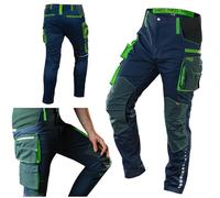 NEO TOOLS Pantaloni da lavoro da uomo, 62% cotone, 35% poliestere, 3% elastan, 250 g/m2, taglie XS-3XL, ginocchia rinforzate con cordura