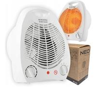 NEO TOOLS Piccolo termoventilatore portatile compatto, termostato regolabile, interruttore di sicurezza, maniglia, 2000 W, termoventilatore portatile e compatto, 2000 W e 1000 W