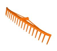 NEO TOOLS Rastrello da giardino, 64 cm, pratica scopa a denti per racchiudere foglie e erba, con robusta zincatura in plastica, rastrello, coniglietto da fieno