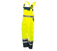NEO TOOLS Salopette da uomo, impermeabile, 100% poliestere Oxford con rivestimento in poliuretano, bretelle regolabili, giallo., L