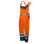 NEO TOOLS Salopette da uomo, impermeabile, 100% poliestere Oxford con rivestimento in poliuretano, bretelle regolabili, Colore: arancione., L