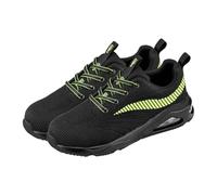 NEO TOOLS Scarpe antinfortunistiche da lavoro uomo e donna, leggere, con punta in acciaio, traspiranti, con punta in acciaio, antiscivolo, Neo Air O1 SR nero, blu, 39-47 EU, nero/giallo, 40 EU