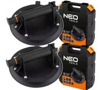 NEO TOOLS Set di 2 ventose, 130 kg, con ventosa, sollevatore per vetro, piastrelle