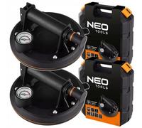 NEO TOOLS Set di 2 ventose, 130 kg, manometro, ventosa, vetro, piastrelle