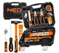 NEO TOOLS Set di Attrezzi per Fai Da Te, 60 Pezzi in Una Custodia | Chiavi a Bussola da 1/4", Chiave a Brugola, Manico | Set Completo per Officina, Garage