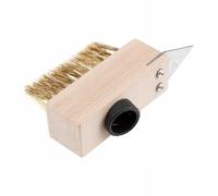 NEO TOOLS Spazzola per fughe con setole in acciaio, scopa per pavimentazione, scopa per fughe, spazzola per erbacce, scopa per pavimentazione con bordo antigraffio, spazzola per fughe con setole in