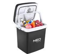 NEO TOOLS Contenitore refrigerante da viaggio 2 in 1, riscaldamento e raffreddamento, 3,8 kg, 26 l, dimensioni 405 x 320 x 430 mm, modalità ecologica, alimentazione 230 V e 12 V