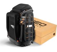 NEO TOOLS Zaino per attrezzi, 20 l, tasche per accessori, zaino per attrezzi con fondo in gomma, robusto per elettricisti, idraulici, lavoratori di manutenzione, zaino per attrezzi, 26 tasche